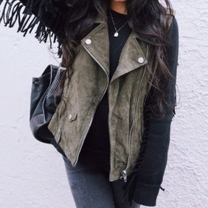 Olive Suede Blank NYC Vest